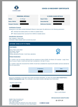 Load image into Gallery viewer, Covid-19 Recovery Certificate (for travel & work purposes)